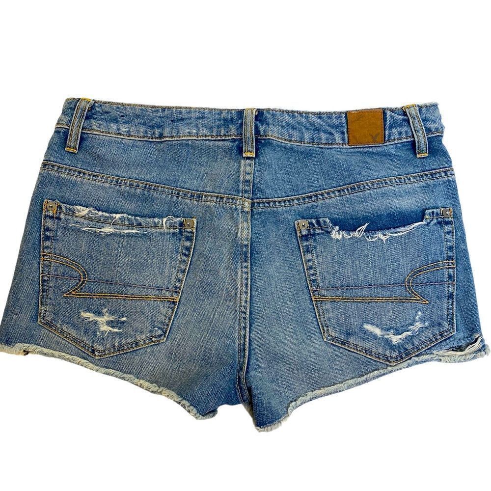 American Eagle Vintage Patchwork Shorts with Fray… - image 2